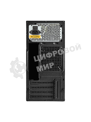Компьютерный корпус Minitower ExeGate BAA-308MUC-UNS400 (mATX, БП UNS400 с вент. 12см, 1хUSB+1хUSB 3.0+1хTypeC, HD Audio, черный)