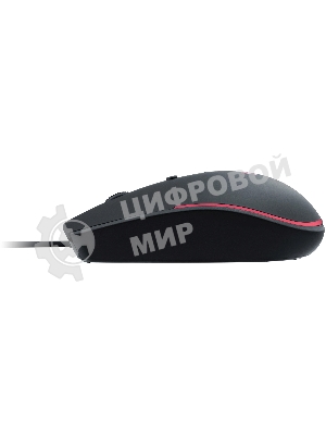 Мышь проводная Oklick 100M черный, 1600 dpi, USB, кнопки - 4