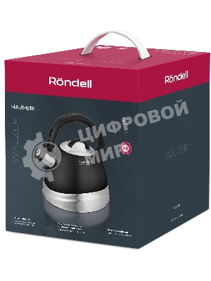 Чайник для плиты металлический Rondell Walzer RDS-1827 2.7 л. черный