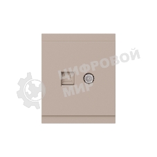Розетка SETE компьютерная RJ45 кат6 + TV с/у кашемир IP20/IP44 KRANZ