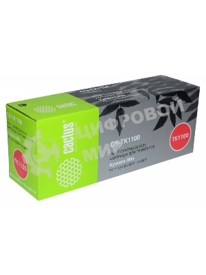 Картридж лазерный Cactus CS-TK1100 черный (2100 стр.) для Kyocera Mita FS-1110/1024MFP/1124MFP