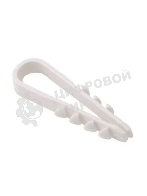 Дюбель-хомут нейлоновый Rexant 5-10 мм, белый, упаковка 100 шт.