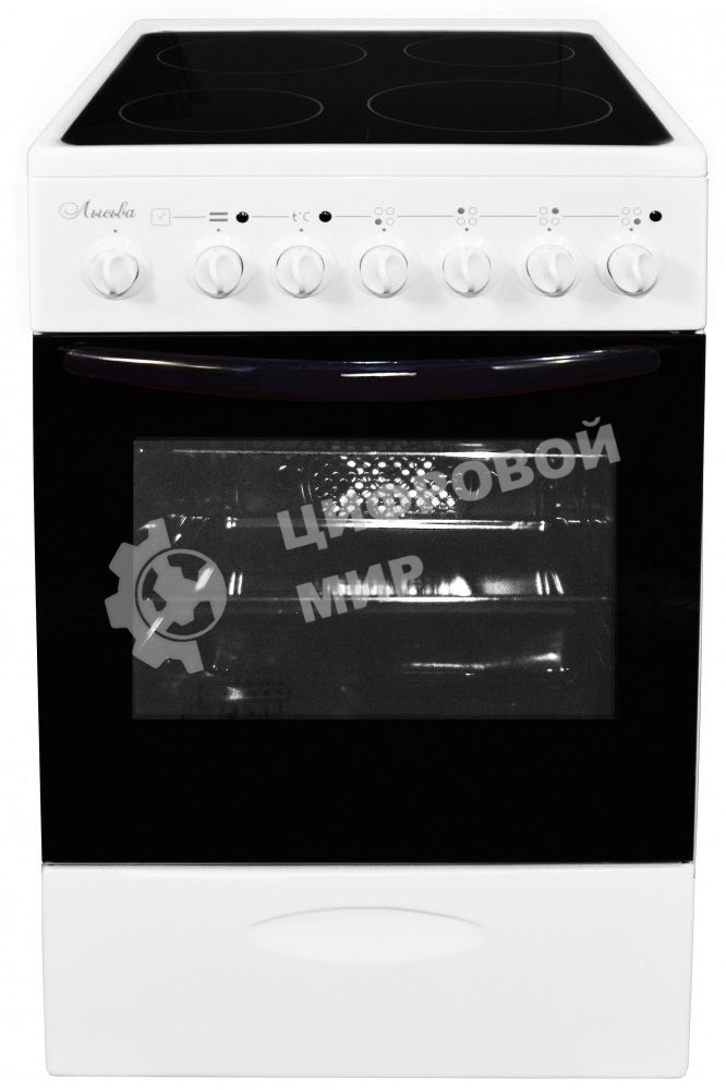 Плита электрическая Лысьва EF4006MK00 белый, конфорок 4 электрических, духовка 57 л, 50 см x 84 см x 60 см (без крышки)