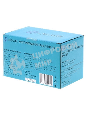 Акустическая система Oklick OK-331 2.0 черный 6Вт