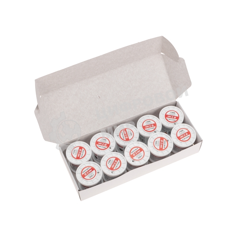 Припой Rexant ПОСу 95-5, 100г, Ø2мм, (олово 95%, сурьма 5%), бессвинцовый, ГОСТ 21931-76, катушка