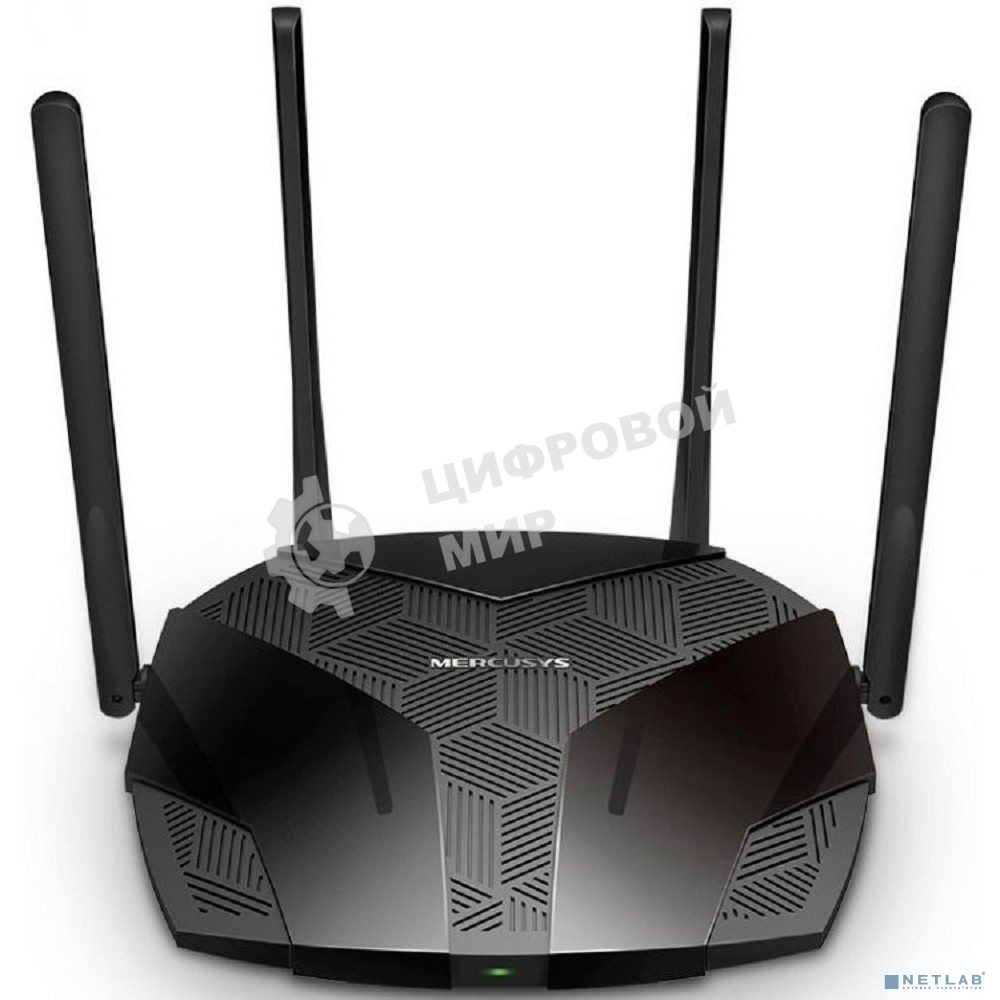 Роутер Mercusys MR70X AX1800 Dual-Band WiFi 6 Router, 574 Mbps at 2.4 GHz + 1201 Mbps at 5 GHz,4× Fixed External Antennas, 3× Gigabit LAN Ports, 1× Gigabit WAN Port, 1024-QAM, OFDMA, Router/Access Point Mode, MU-MIMO, WPA3, TWT, BSS Color