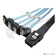 Кабель Amphenol internal mini SAS HD to 4 SATA,12G,INT,100CM SB, 28/30AWG(analog CBL-SAST-0699)