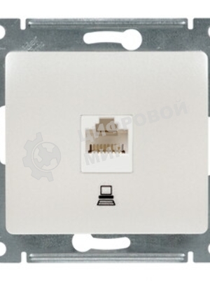 Механизм розетки комп. 1-м Glossa RJ45 CAT.5E перламутр SchE GSL000681K