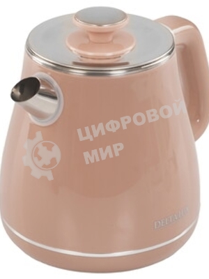 Чайник электрический Delta LUX DE-1019 (1,8 л, металл/пластик) коричневый