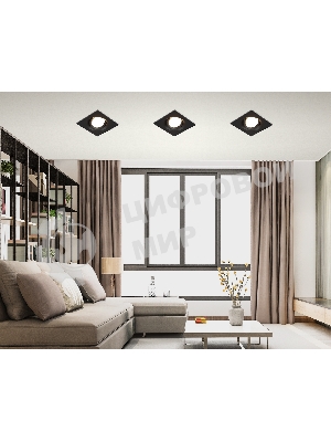Светильник Ambrella light TN1144 BK черный IP44 GU5.3 95*95*38