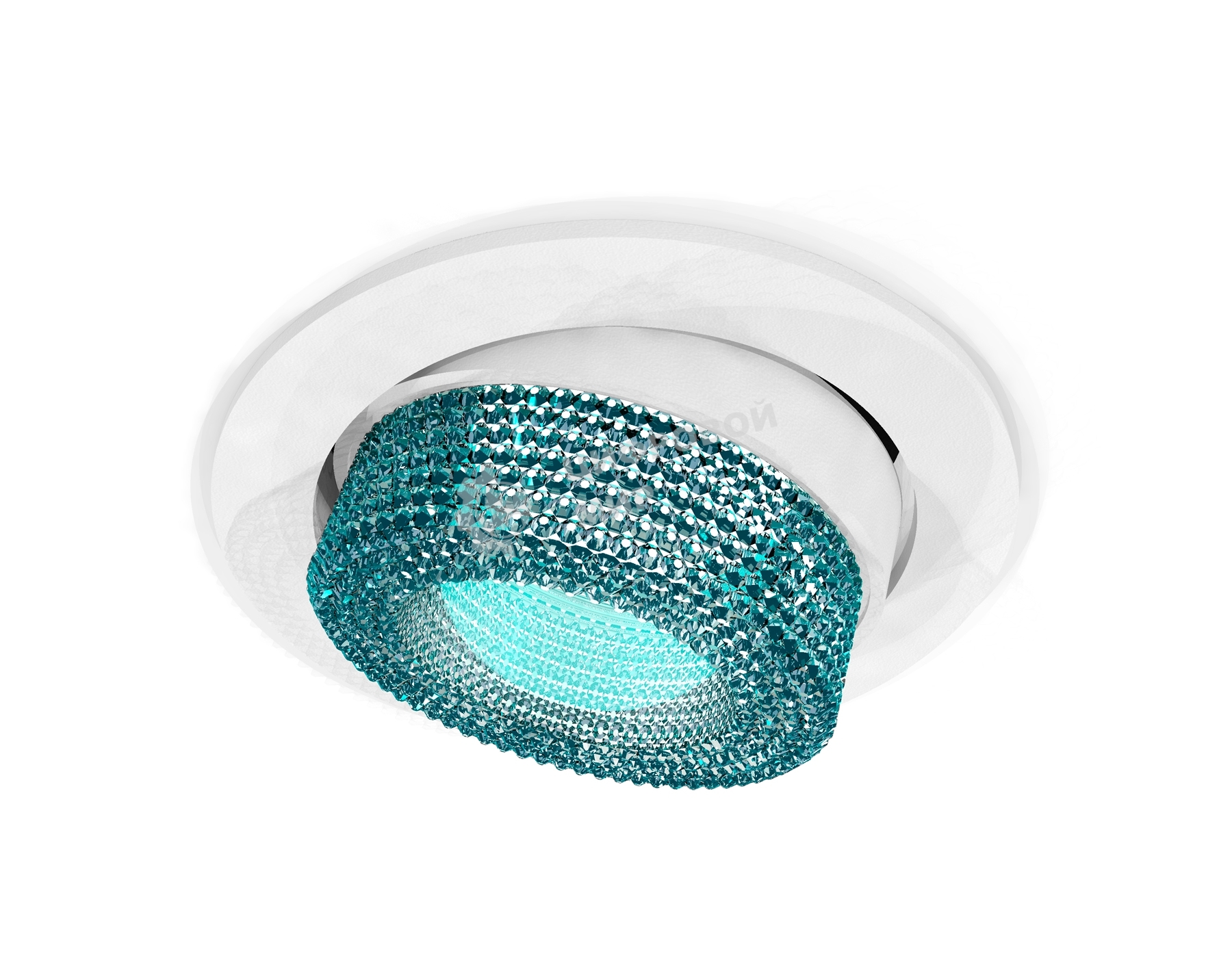 Комплект встраиваемого поворотного светильника Ambrella light XC7651063 SWH/BL белый песок/голубой MR16 GU5.3 (C7651, N7194)