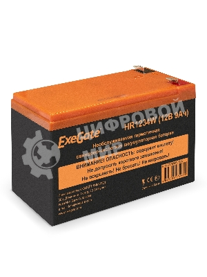 Батарея для ИБП ExeGate EX285953RUS HR1234W (12V 9Ah, клеммы F2)