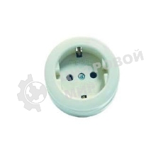 Розетка 1-м Makel ОП 16А IP20 кругл. с заземл.