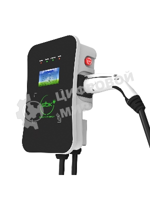 Зарядная станция S'OK Green Energy M3W Series Wallbox EV Charger SM3W10732542-5wf, 1-phase, 7kw (32a/220v), ocpp 1.6j, rfid, wifi, lan, ip54, кабель 5м