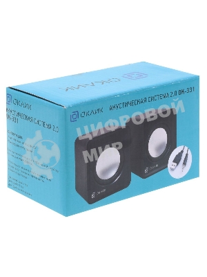 Акустическая система Oklick OK-331 2.0 черный 6Вт