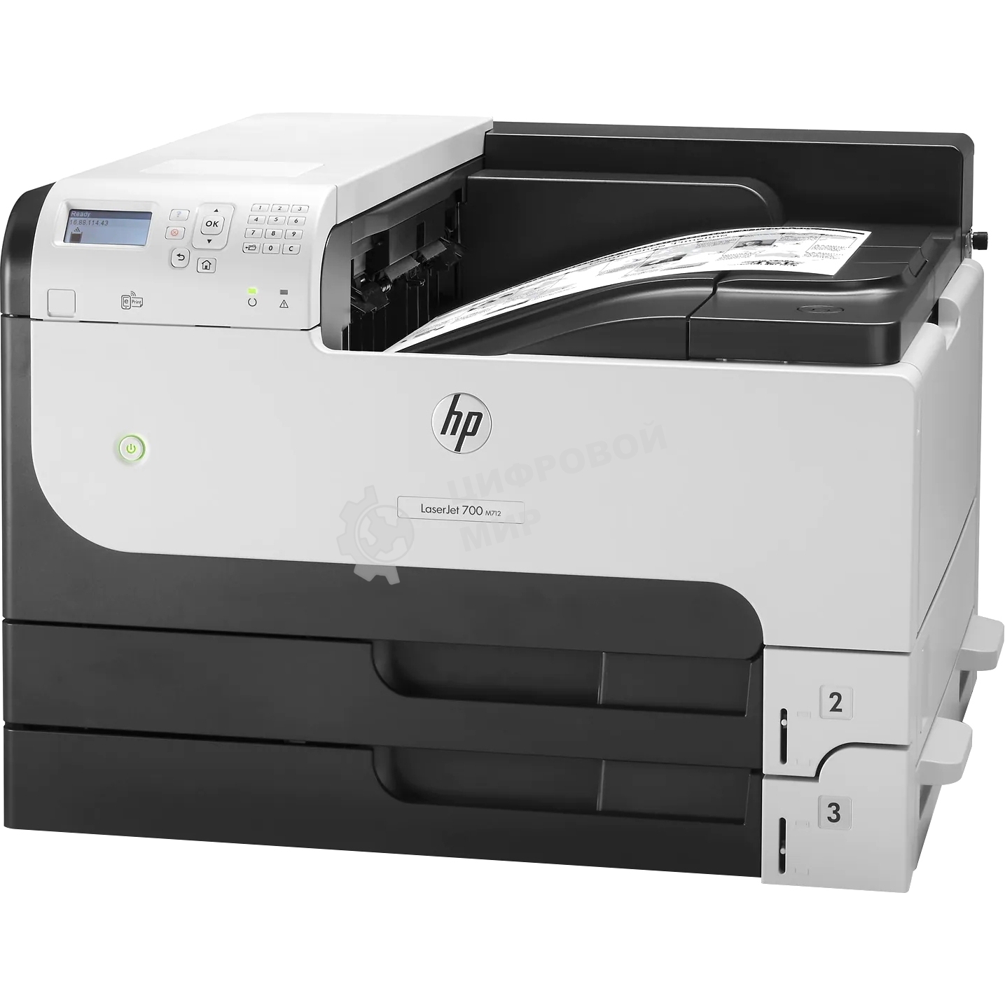 Принтер лазерный HP LaserJet Enterprise 700 M712dn (CF236A), A3, ч/б, печ. до 41 стр/мин. (А4) до 40 стр/мин. (А3), 1200 x 1200 dpi, USB, RJ-45, Air Print