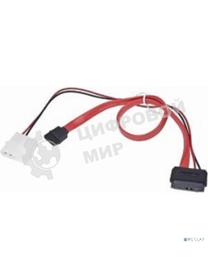 Кабель Gembird/Cablexpert Combo miniSATA, molex+SATA/miniSATA, 6pin+7pin, (длина инт-50 см, пит-30 см)
