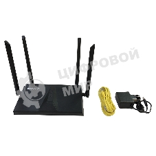 Двухдиапазонный Wi-Fi 6 маршрутизатор AX1800, 1x1000Base-T WAN, 3x1000Base-T LAN, 4 внешние антенны 5 dBi