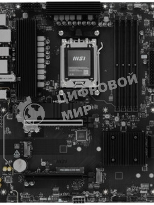 Материнская плата MSI PRO B850-S EVO WIFI, AM5, AMD B850, 4xDDR5 (до 256 ГБ), 4xSATA, 3xM.2 (1xPCIe 5.0, 2xPCIe 4.0), 1xPCIe 5.0 x16, 1xPCIe 4.0 x16, 1xHDMI, 1xDP, 1x5Gb LAN, Wi-Fi 7, Bluetooth 5.4, 1xUSB-C 10Gbps, 2xUSB-A 10Gbps, 2xUSB-A 5Gbps, 4xUSB-A 2.0, 3x3.5 мм, 7.1, чёрный, ATX