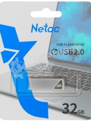 Флешка USB Netac U326 (NT03U326N-032G-20PN), 32Gb, USB 2.0, R/W 50/15, серебристый