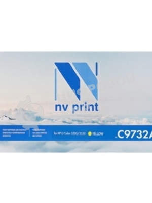 Картридж лазерный NVPrint совместимый HP C9732A Yellow для LJ Color 5500/5550 (12000k)