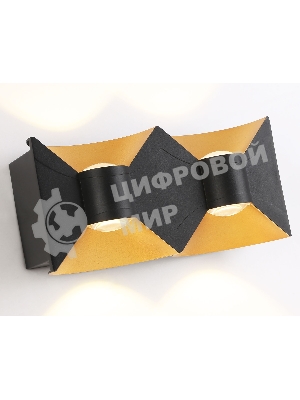 Светильник Ambrella light ST4477/4 BK/GD черный/золото LED 4200K 11W IP54 180*90*55