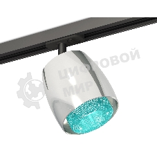 Светильник Ambrella light XT1143010 PSL/BL/SBK серебро полированное/голубой/черный песок MR16 GU5.3 (A2537, C1143, N7194)