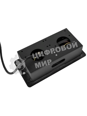 Сетевой разветвитель Premier PX/BL-HOR-2R-2USB-BLK 1.8м (2 розетки) черный (коробка)