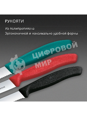Набор ножей Victorinox Swiss Classic 6.7116.34C1 для овощей компл.:3предм. ассорти европодвес