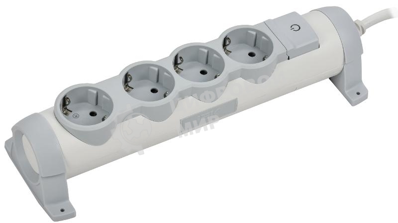 Удлинитель У04К 4 места 2P+PE 5м 3х1,5мм2 16А белый COMFORT