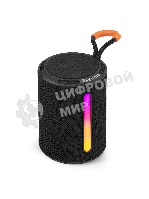 Портативная BT-колонка ExeGate Friend EPS-45 (5Вт, 50-20000Гц, Bluetooth, с поддержкой USB и TF/microSD карт, FM, Li-Ion 500mAh, цвет черный, RGB подсветка, зарядка USB Type-C, Color Box)