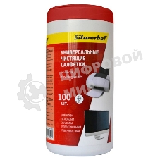 Салфетки Silwerhof 671213 универсальные туба 100шт влажных