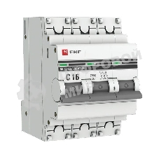 Выключатель автоматический EKF mcb4763-3-16C-pro 3P 16А (C) 4,5kA ВА 47-63 EKF PROxima