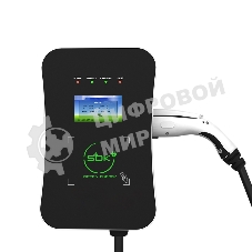 Зарядная станция S'OK Green Energy M3W Series Wallbox EV Charger SM3W10732542-5wf, 1-phase, 7kw (32a/220v), ocpp 1.6j, rfid, wifi, lan, ip54, кабель 5м