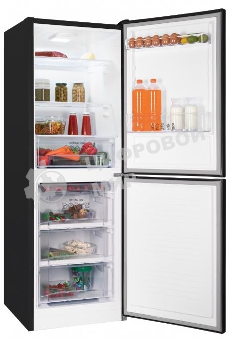 Холодильник Nordfrost NRB 161NF B черный двухкамерный 170/105 л морозилка снизу, No Frost
