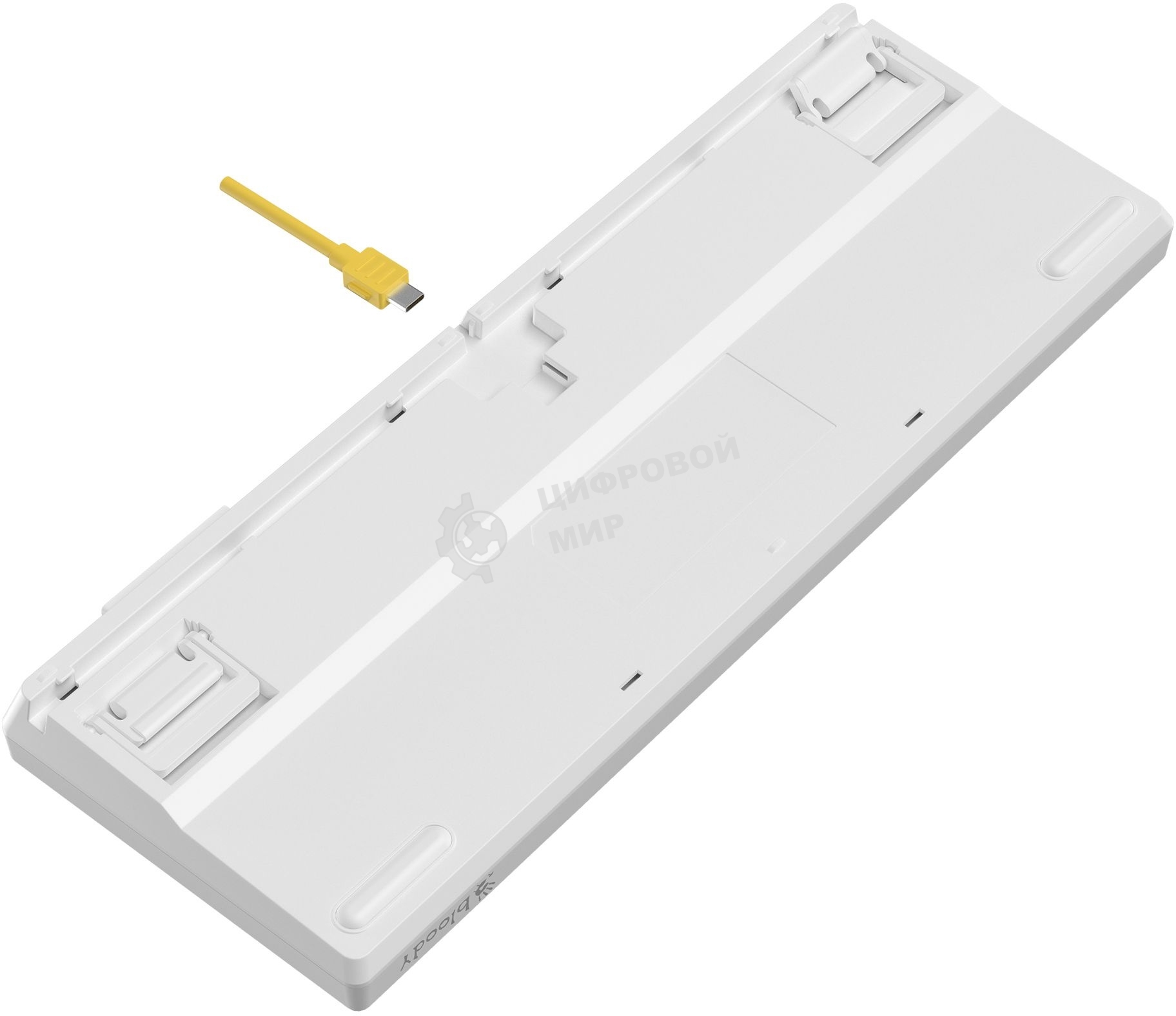 Клавиатура проводная A4Tech Bloody S87 Energy (S87 USB ENERGY WHITE) USB белый/желтый