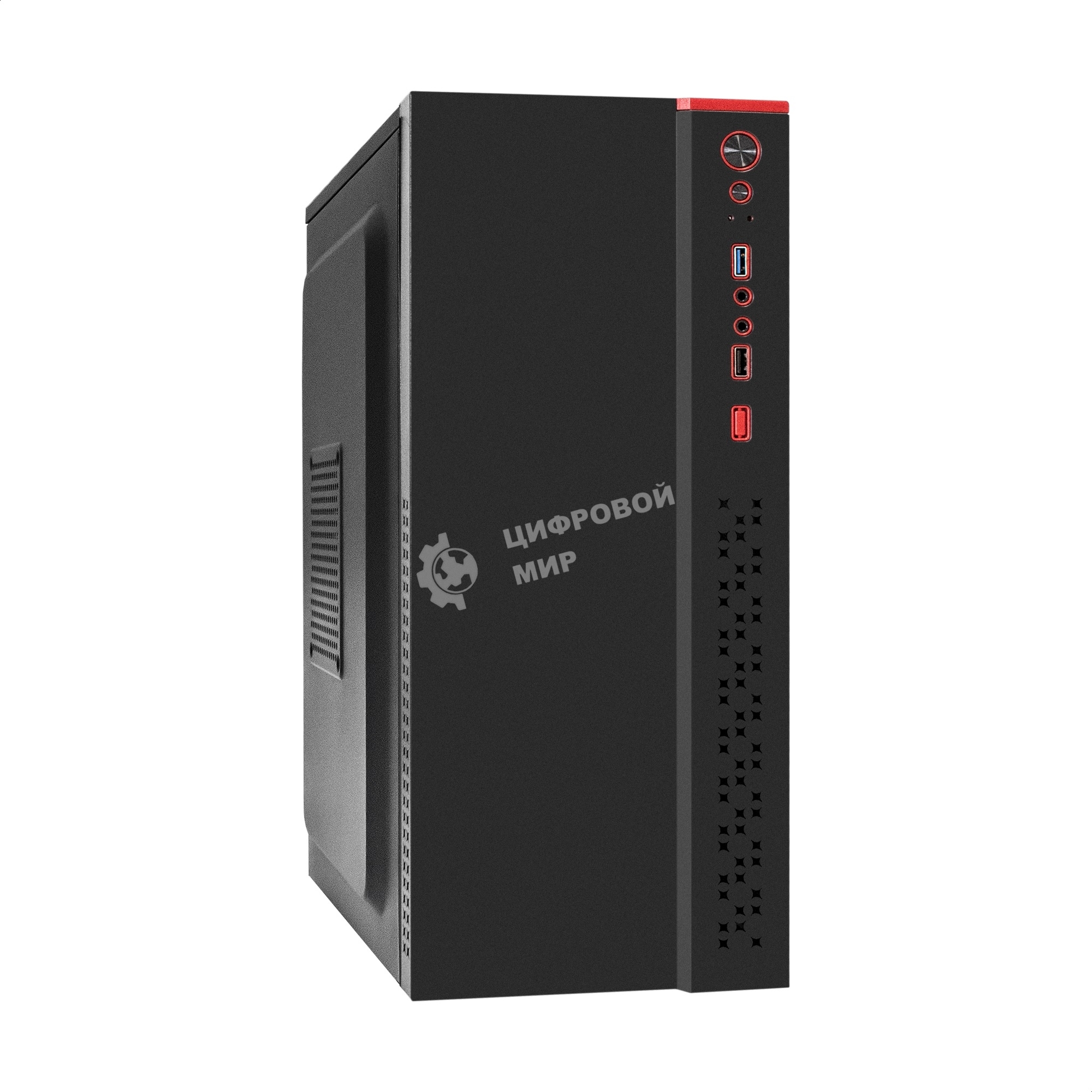 Компьютерный корпус Miditower ExeGate AA-443U-AA500 (ATX, AA500 8 см, 2*USB+1*USB 3.0+HD Audio, черный)