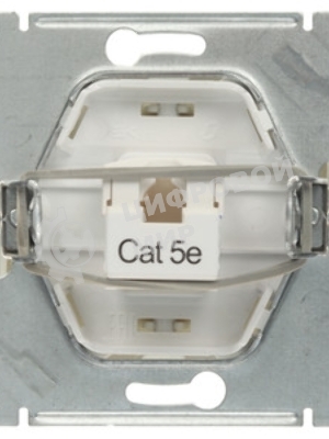 Механизм розетки комп. 1-м СП Glossa RJ45 CAT.5E алюм. SchE GSL000381K