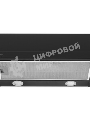 Вытяжка телескопическая HOMSair Flat 60 Glass черный, 60 см, 520 куб. м/ч, 45 дБ