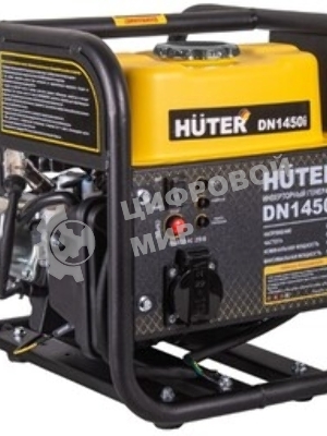 Электрогенератор бензиновый инверторный Huter DN1450i, 1.3 кВт, 96 дБ, 12.42 кг