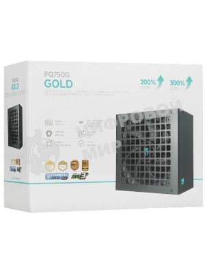 Блок питания Deepcool/GamerStorm PQ750G, 750Вт, 80+ Gold, 120мм, модульный, черный