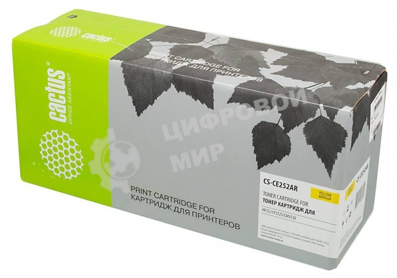 Тонер Картридж Cactus CS-CE252AR желтый для HP CLJ CP3525/CM3530 (7000стр.)