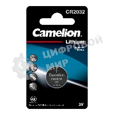 Элемент питания литиевый Camelion CR CR2032 BL-1 (блист.1шт)
