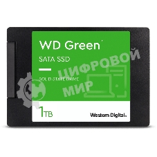 Накопитель SSD WD Green WDS100T3G0A, 1000Gb, SATA III, 2.5