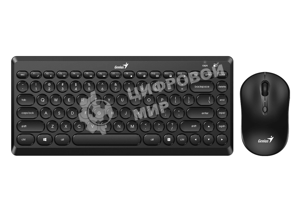 Комплект клавиатура+мышь Genius Luxemate Q8000 беспроводной, USB, 1600 DPI, чёрный