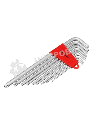 Набор ключей Matrix имбусовых torx 9шт: t10-t50 crv экстра-длин сатин.