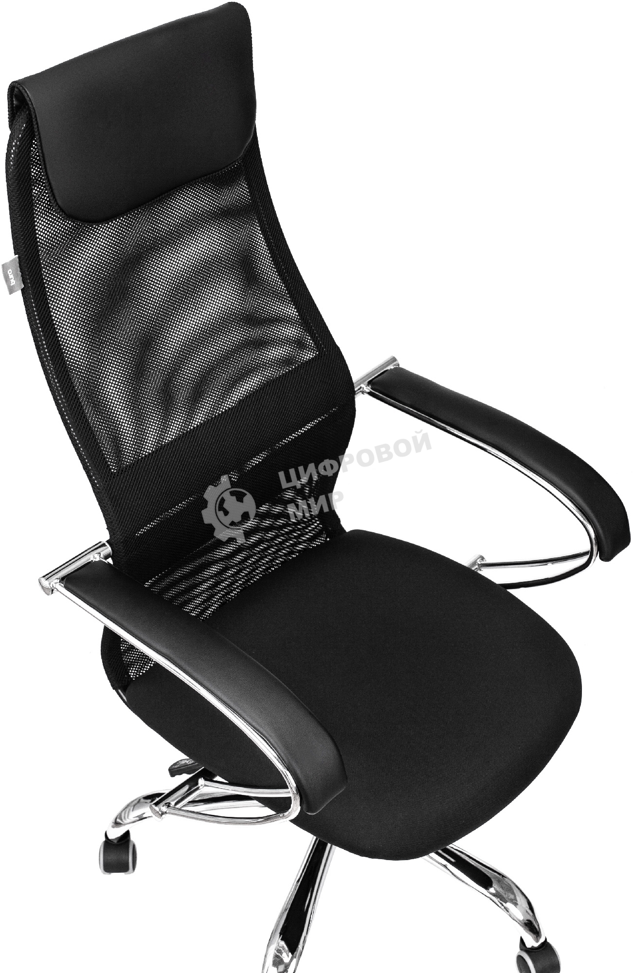 Кресло руководителя Бюрократ CH-607SL TW-01 Neo Black черный, сетка/ткань с подголов. на колес. металл хром