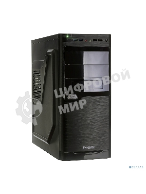 Компьютерный корпус Miditower ExeGate XP-330U Black, ATX, (XP350, Black,120мм), 2хUSB+2хUSB 3.0, Audio