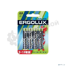 Батарейка Ergolux Alkaline LR6 BL 3+1 (FREE) (LR6 BL3+1, 1.5В) (4 шт. в уп-ке)