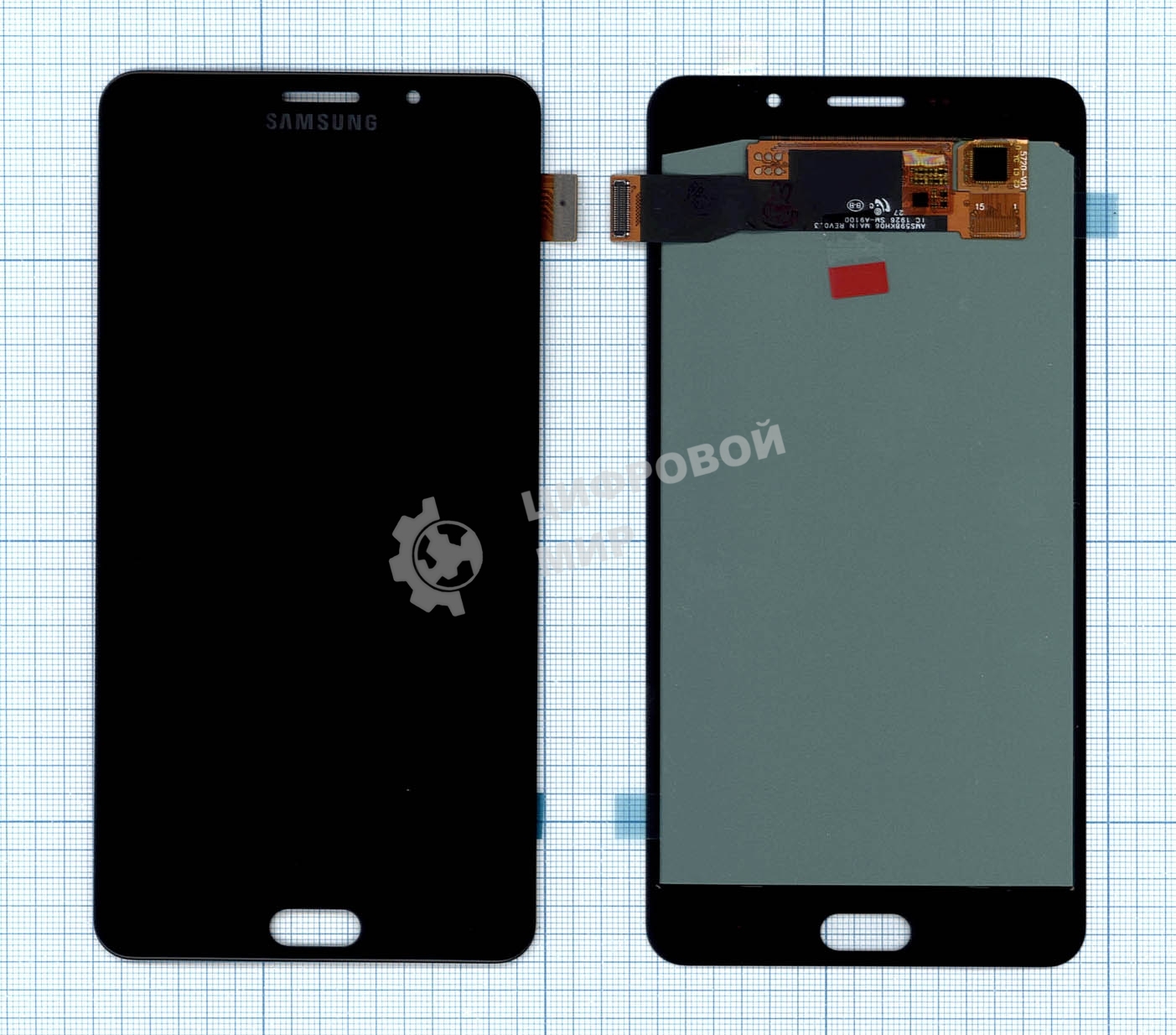 Дисплей для Samsung Galaxy A9 Pro (2016) SM-A910 oled small size черный